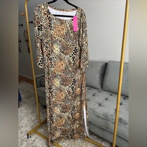 Lilly Pulitzer Chilly Lilly Walk On The Wild Side Serafina UPF 50 Maxi Dress NWT